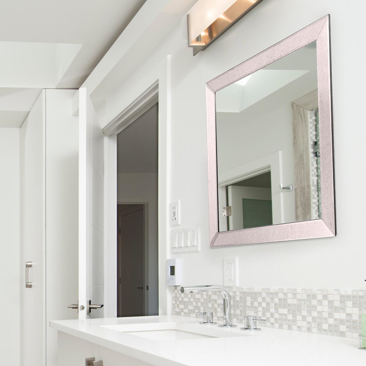 Bristol Square Classic Textured Frame Mirror