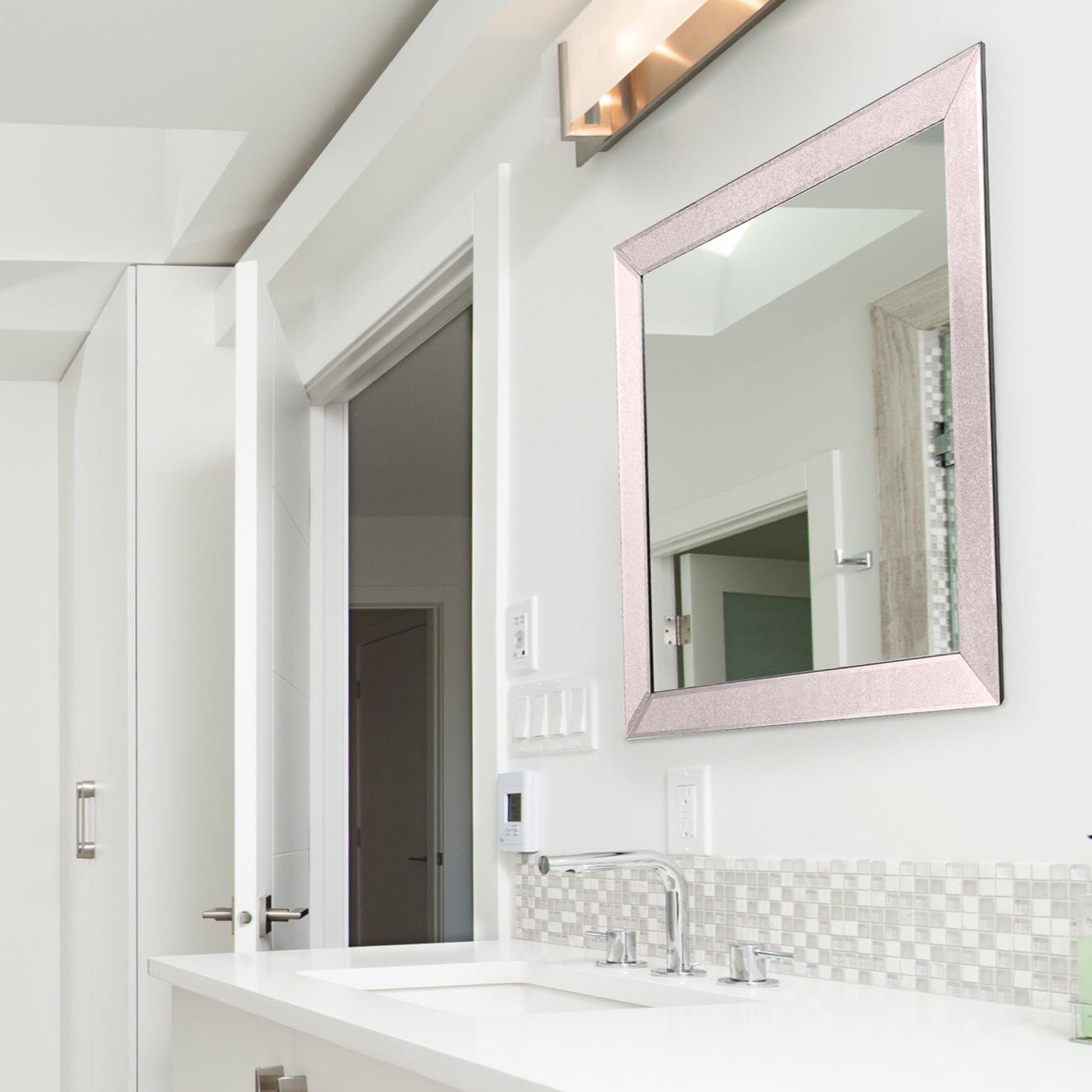Bristol Square Classic Textured Frame Mirror