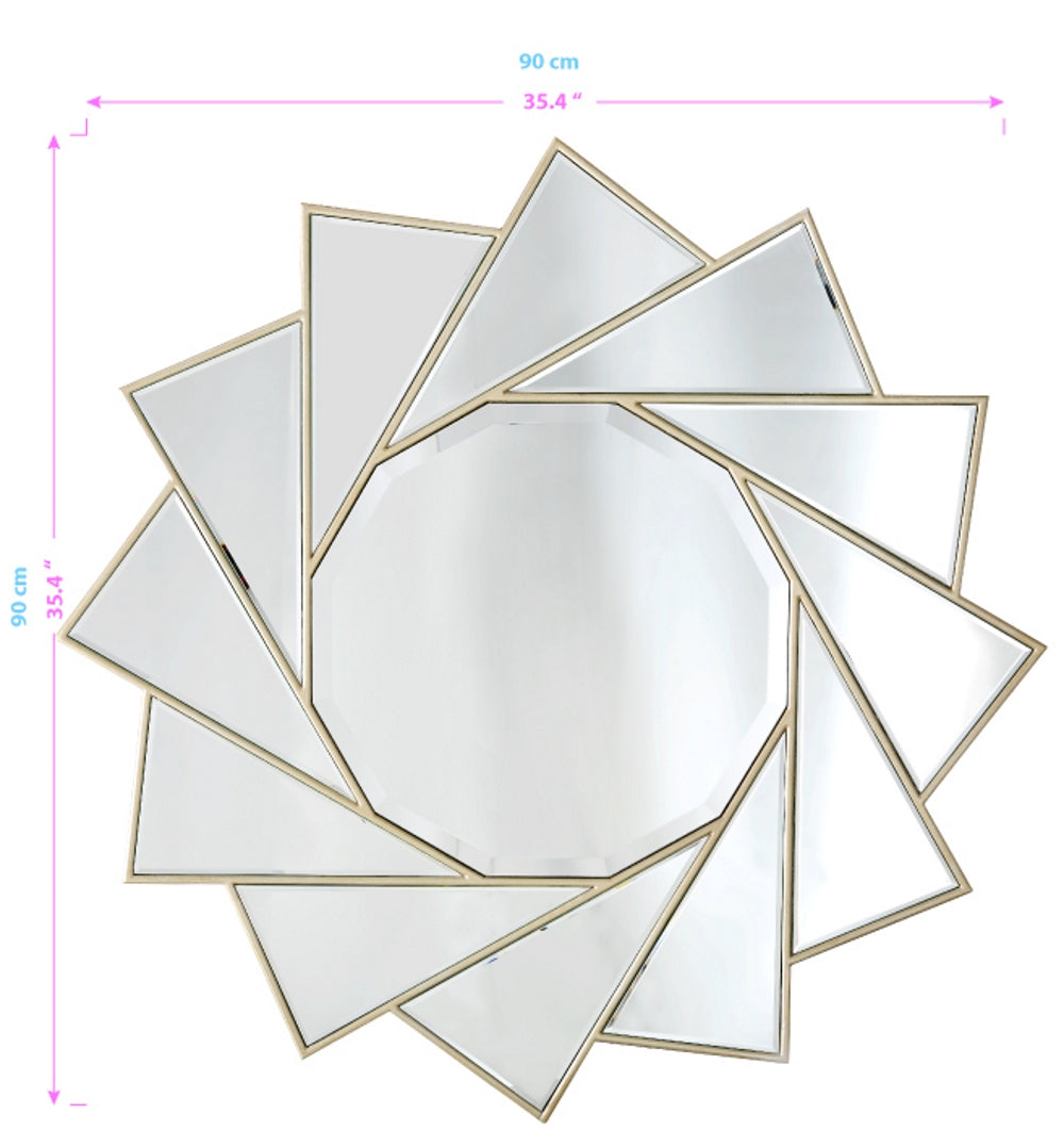 Pinwheel Circular Accent Mirror