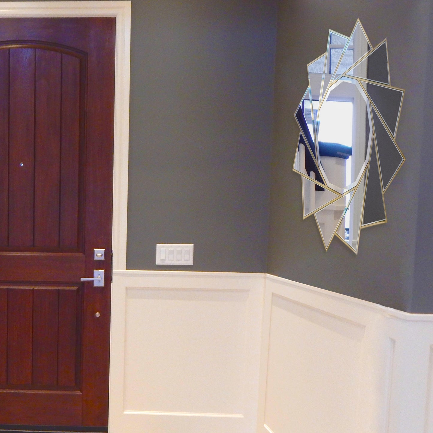 Pinwheel Circular Accent Mirror