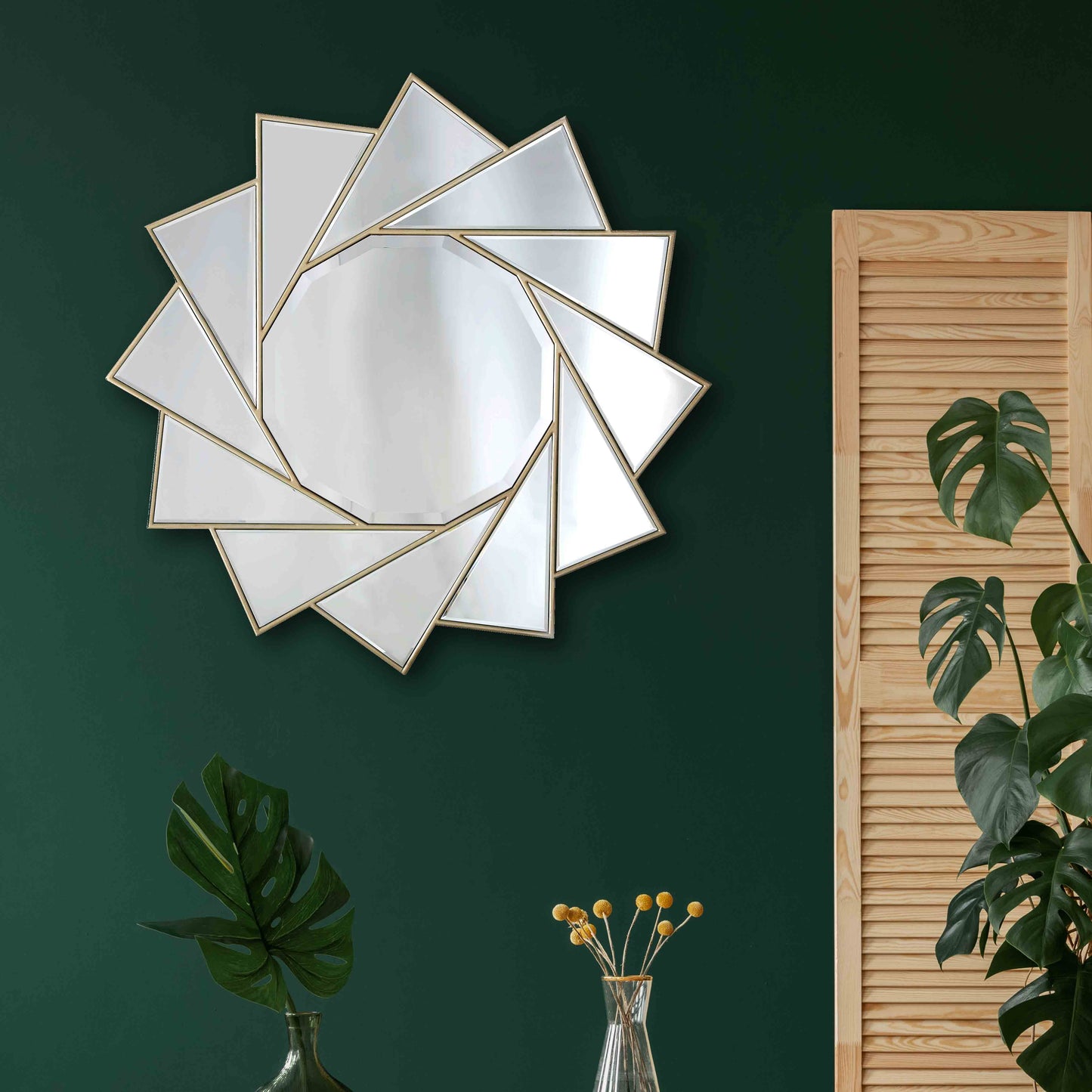 Pinwheel Circular Accent Mirror