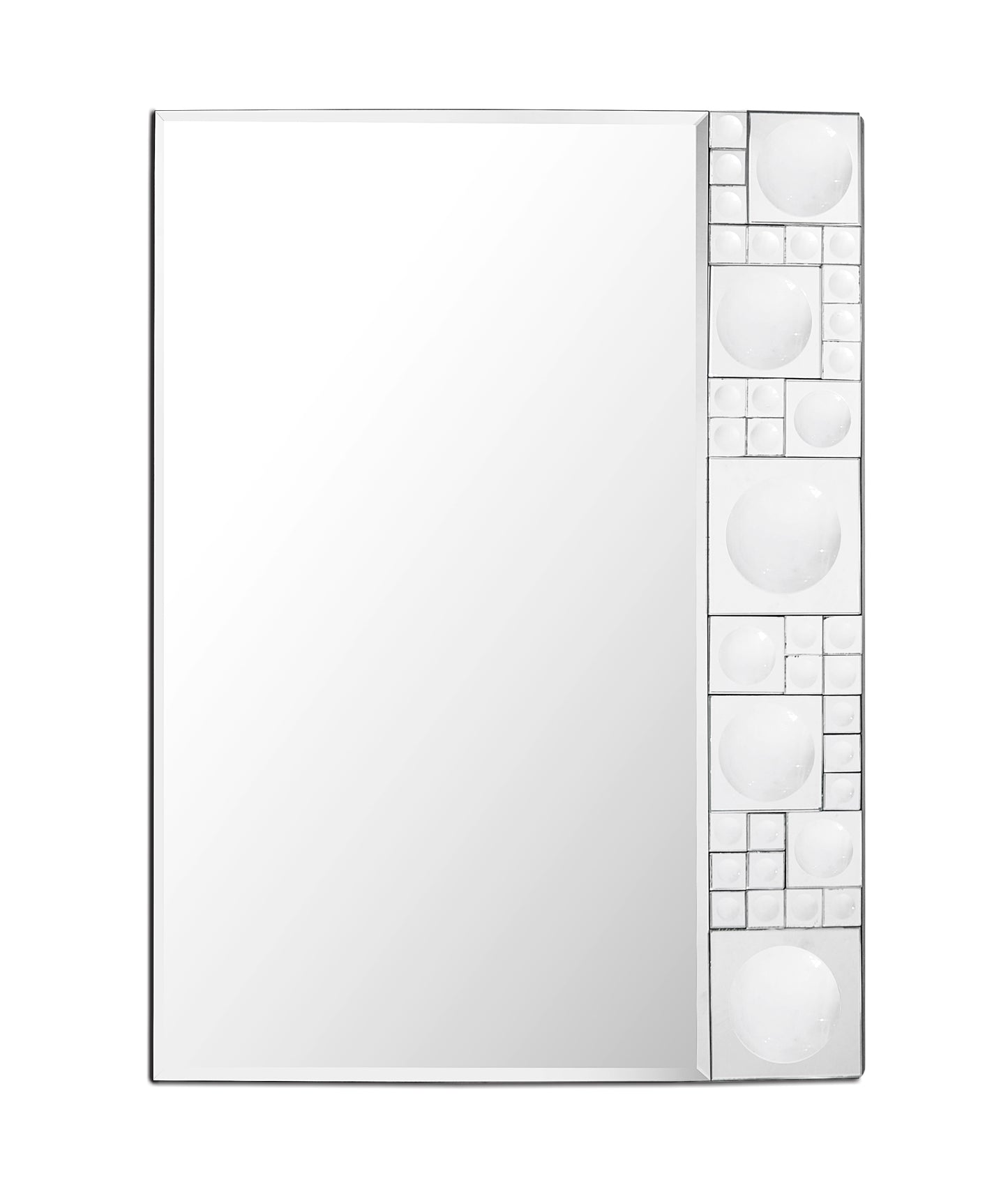 Bubbles Geometric Beveled Accent Mirror