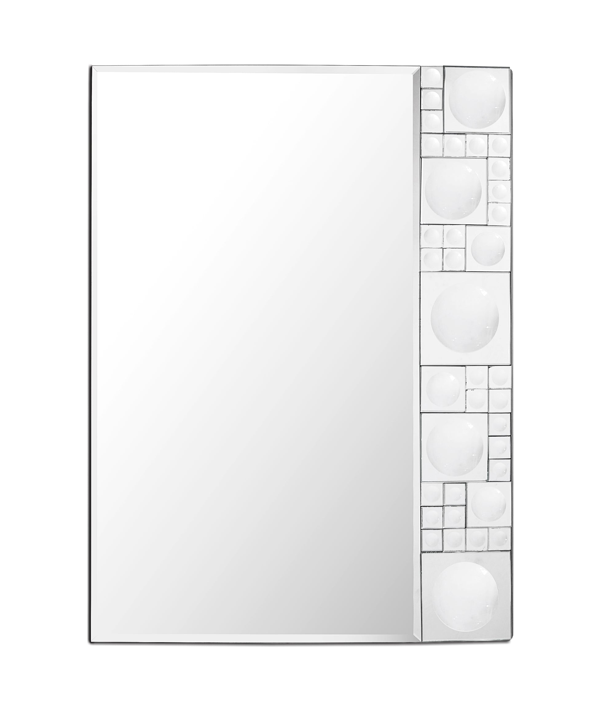 Bubbles Geometric Beveled Accent Mirror