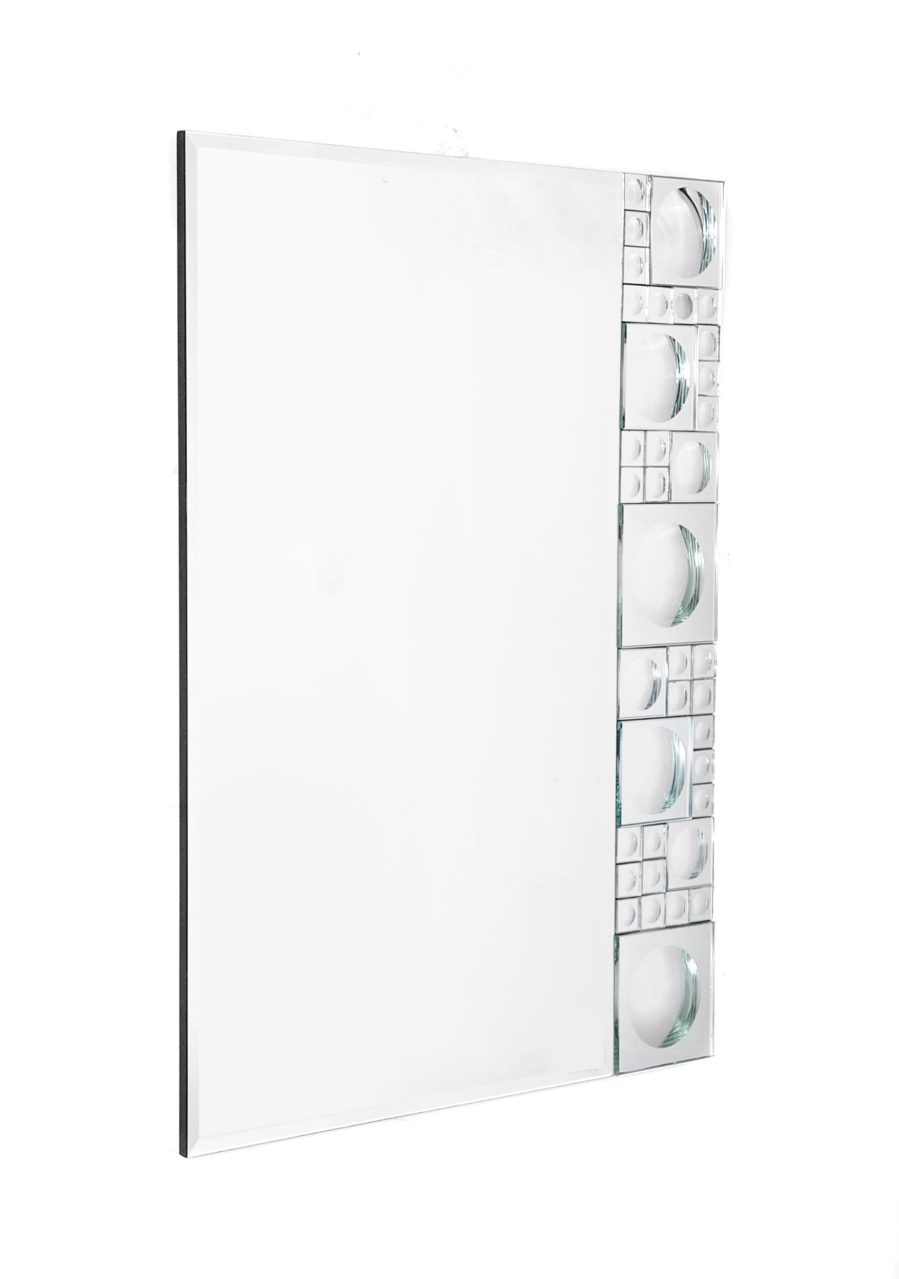 Bubbles Geometric Beveled Accent Mirror