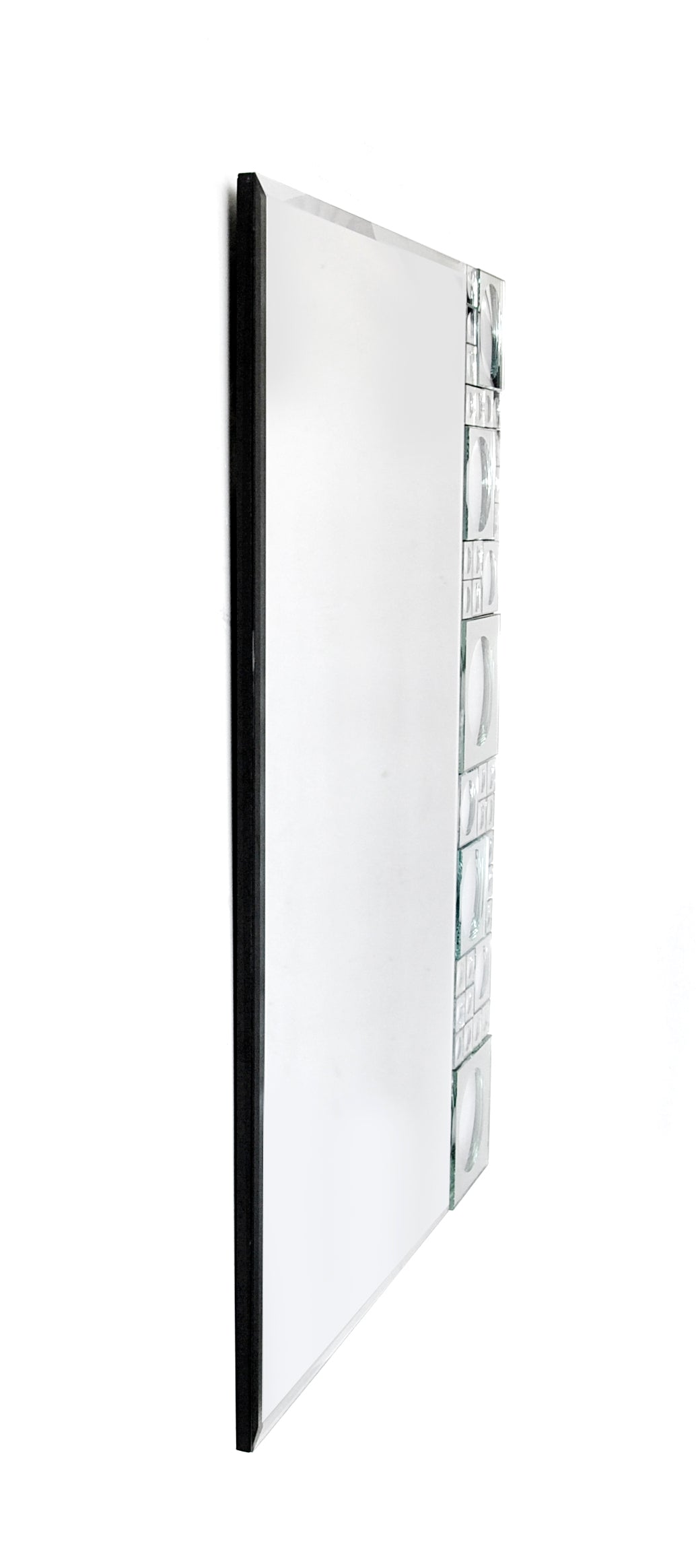 Bubbles Geometric Beveled Accent Mirror