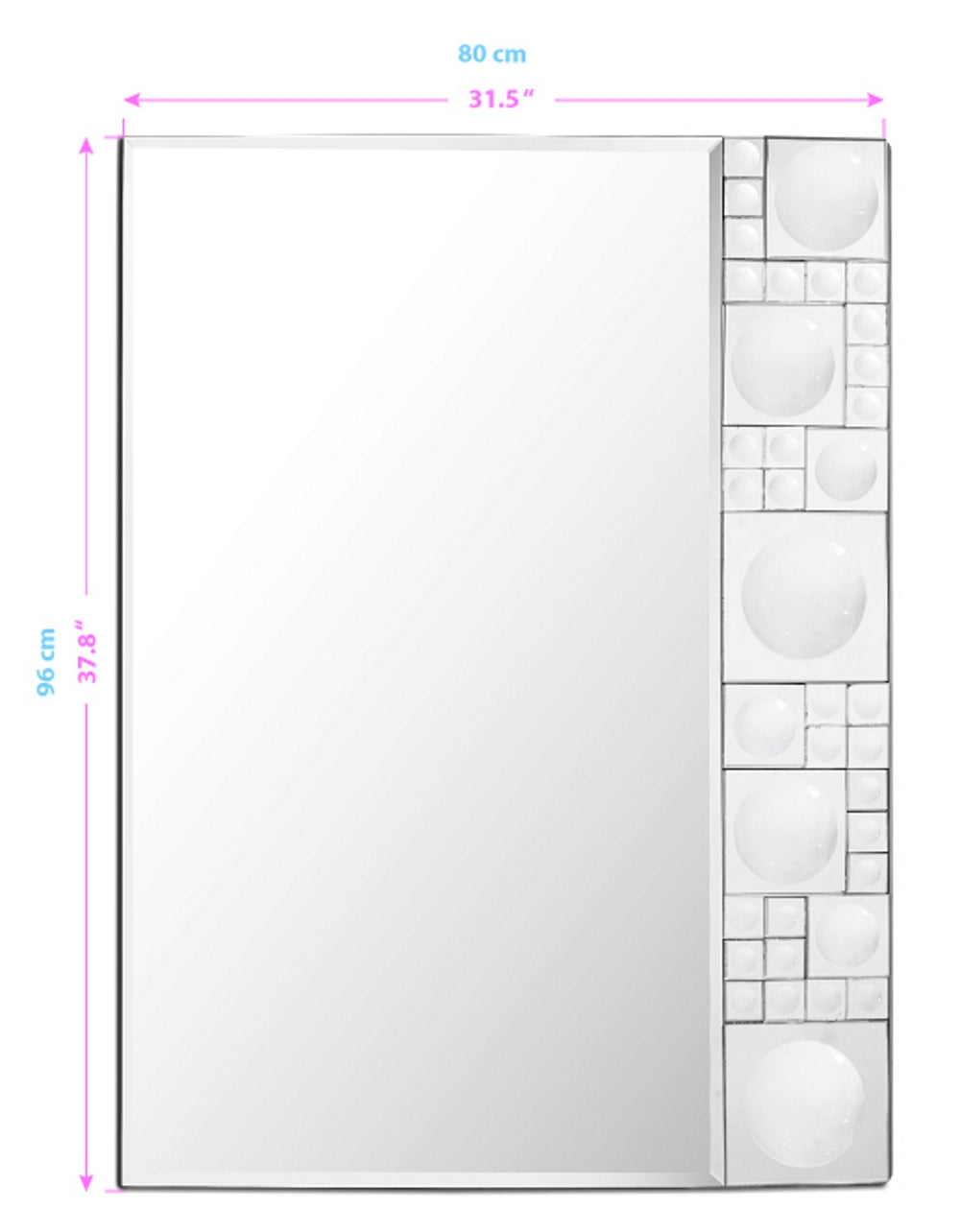 Bubbles Geometric Beveled Accent Mirror