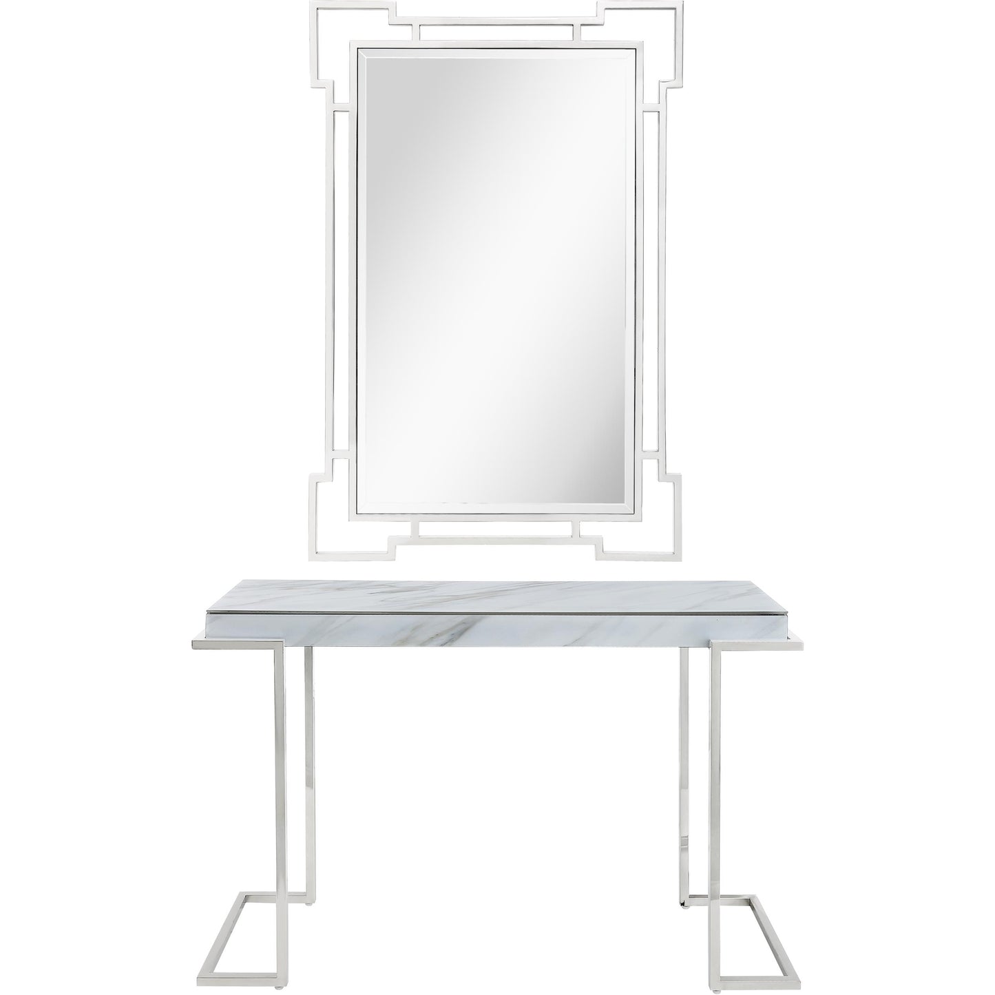 Aldon Wall Mirror and Console Table