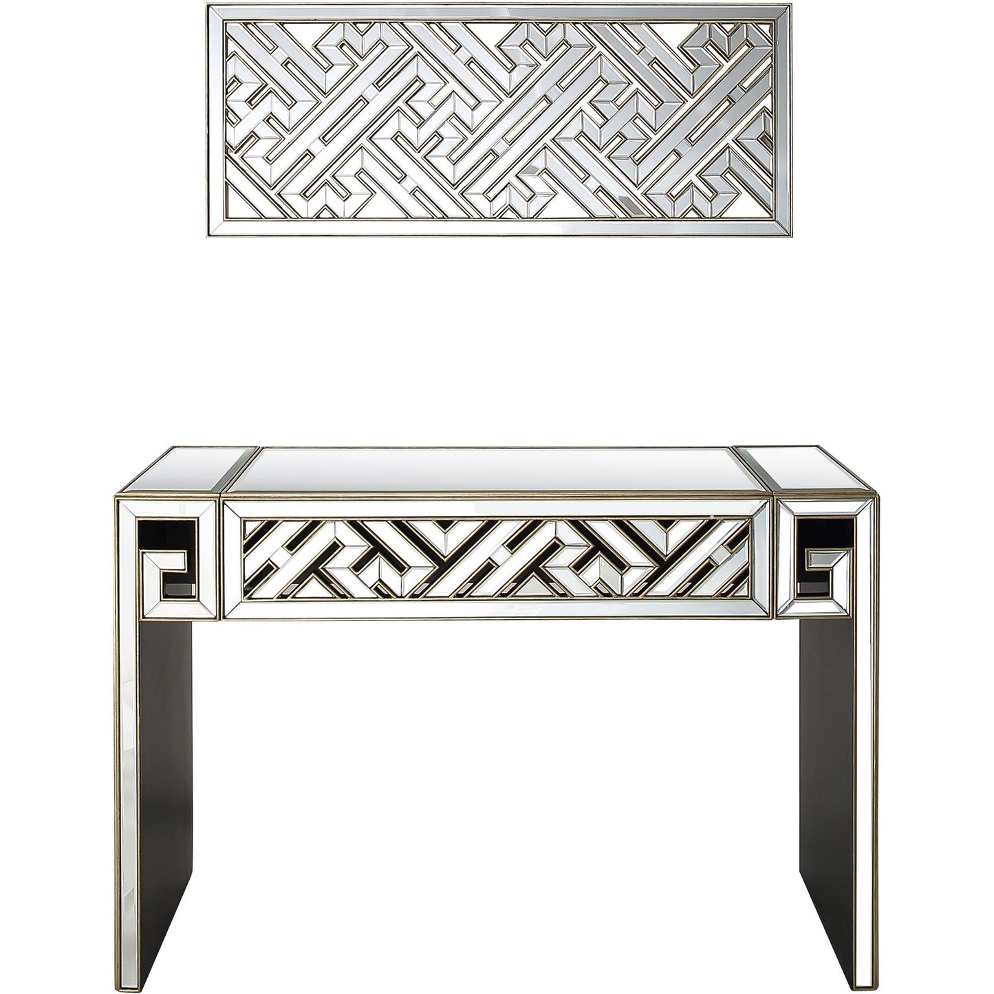 Becket Wall Mirror and Console Table