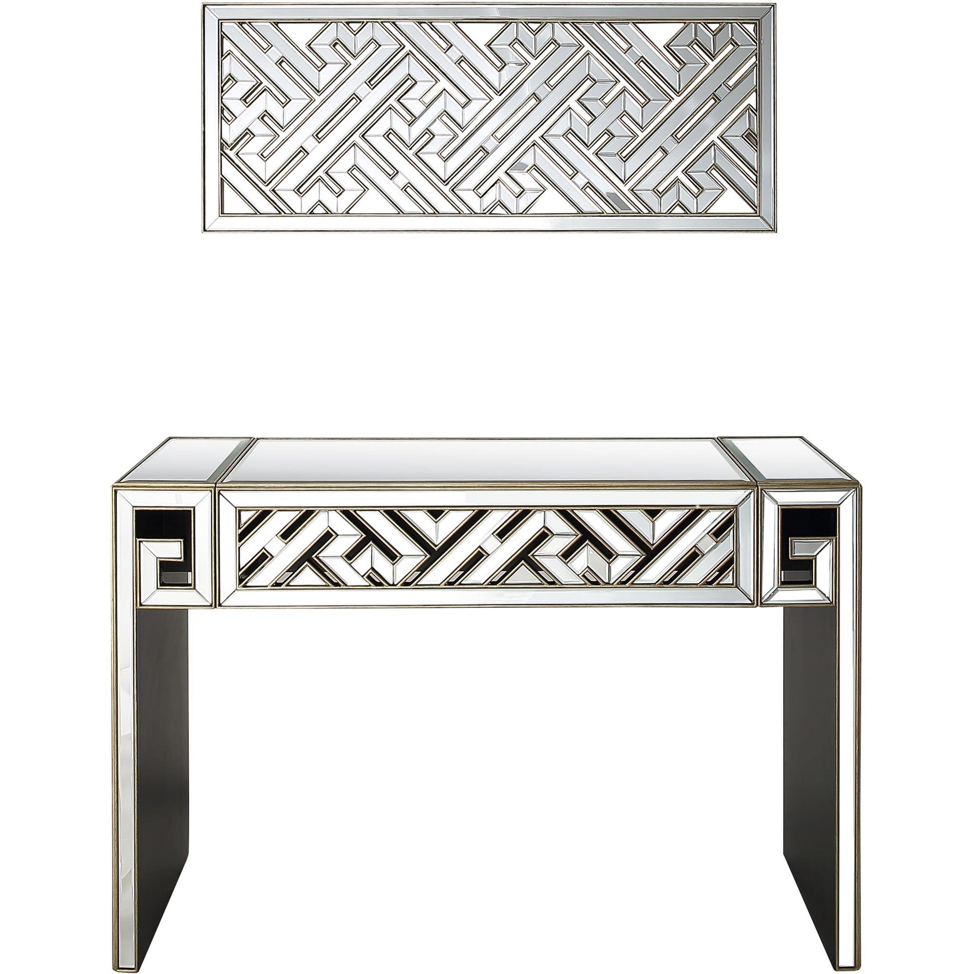 Becket Wall Mirror and Console Table