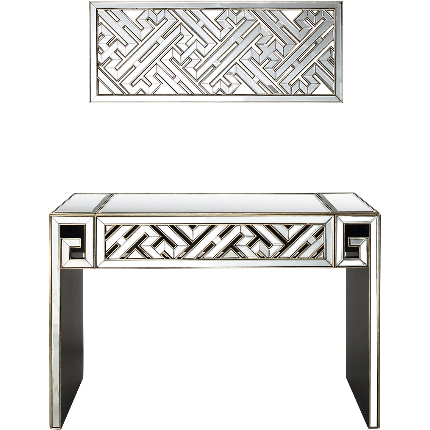Becket Wall Mirror and Console Table