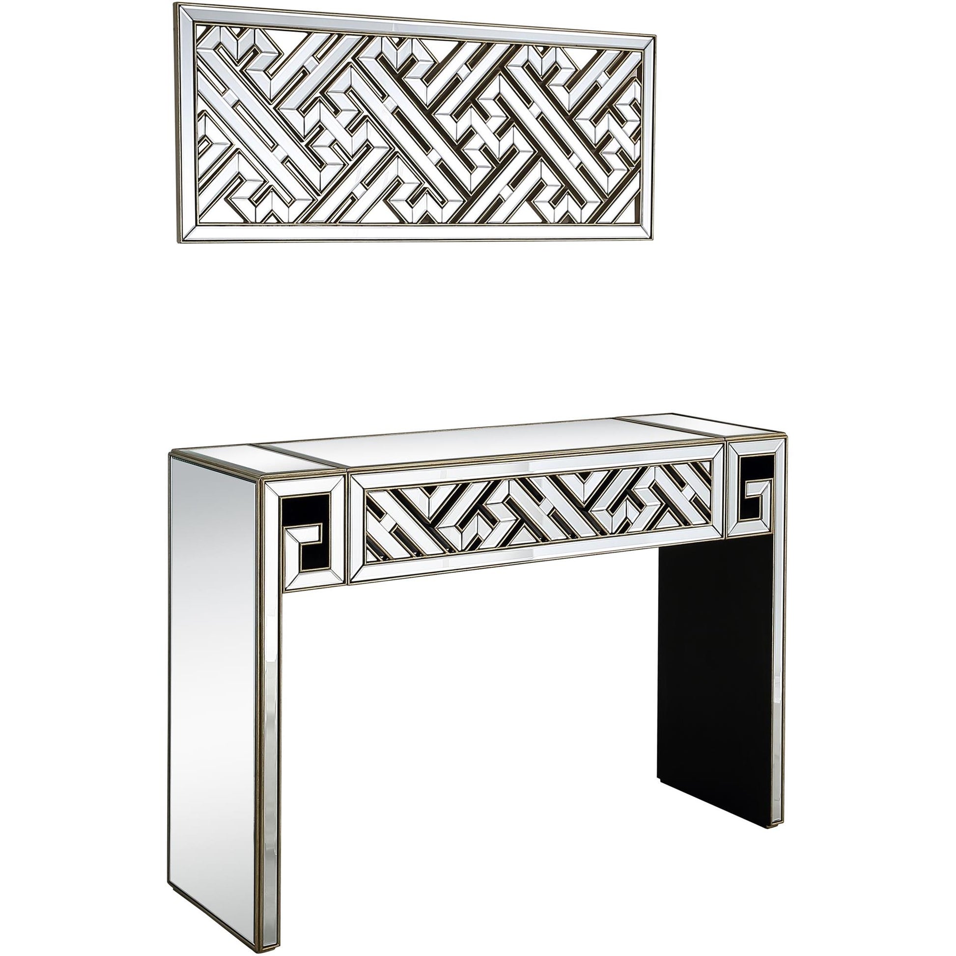 Becket Wall Mirror and Console Table