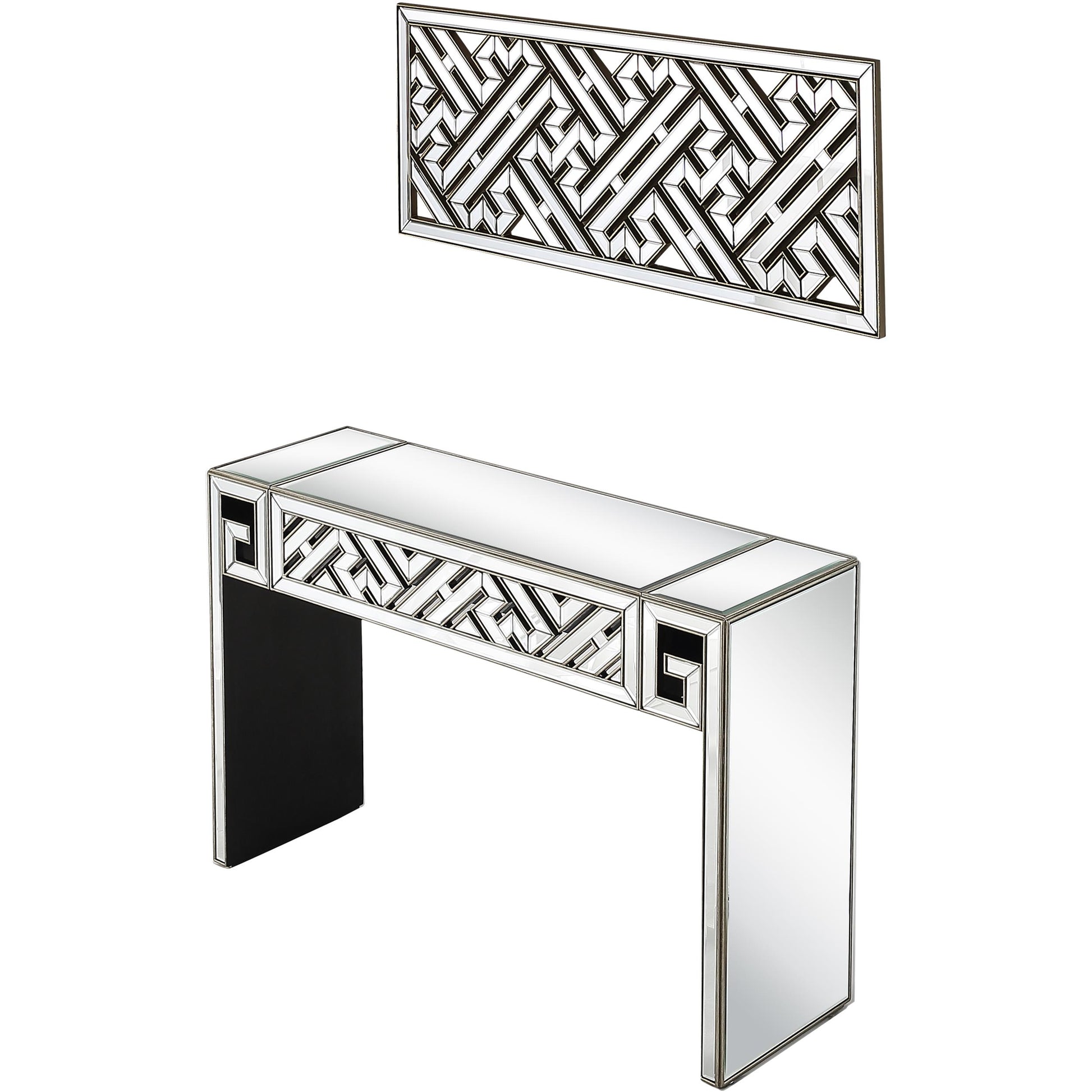Becket Wall Mirror and Console Table