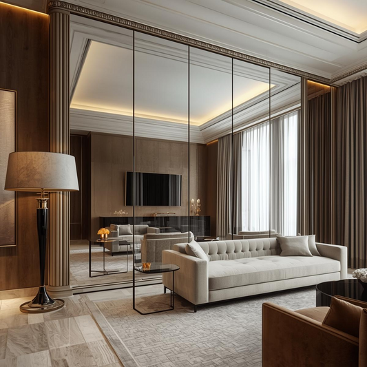 Luxury Mirror Wall Ideas for Elegant Living Spaces