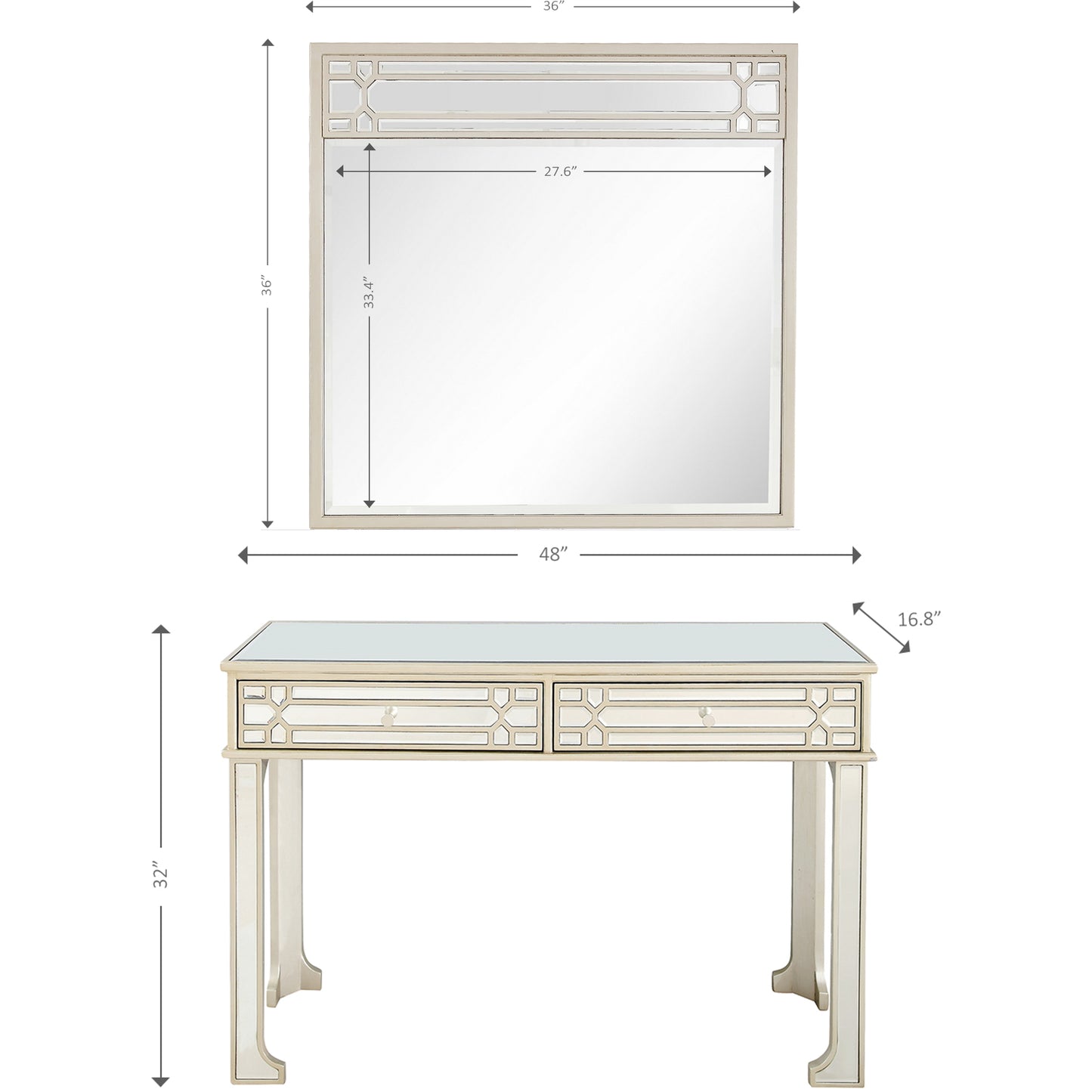 Aubrey Wall Mirror and Console
