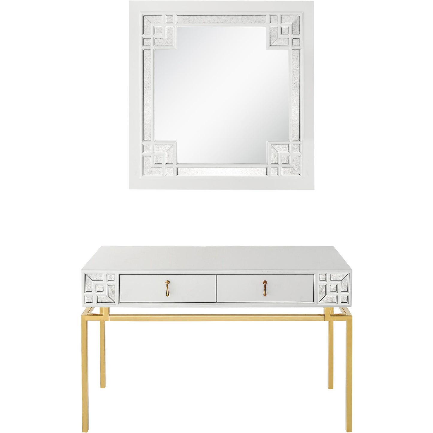 Dynasty Wall Mirror and Console Table